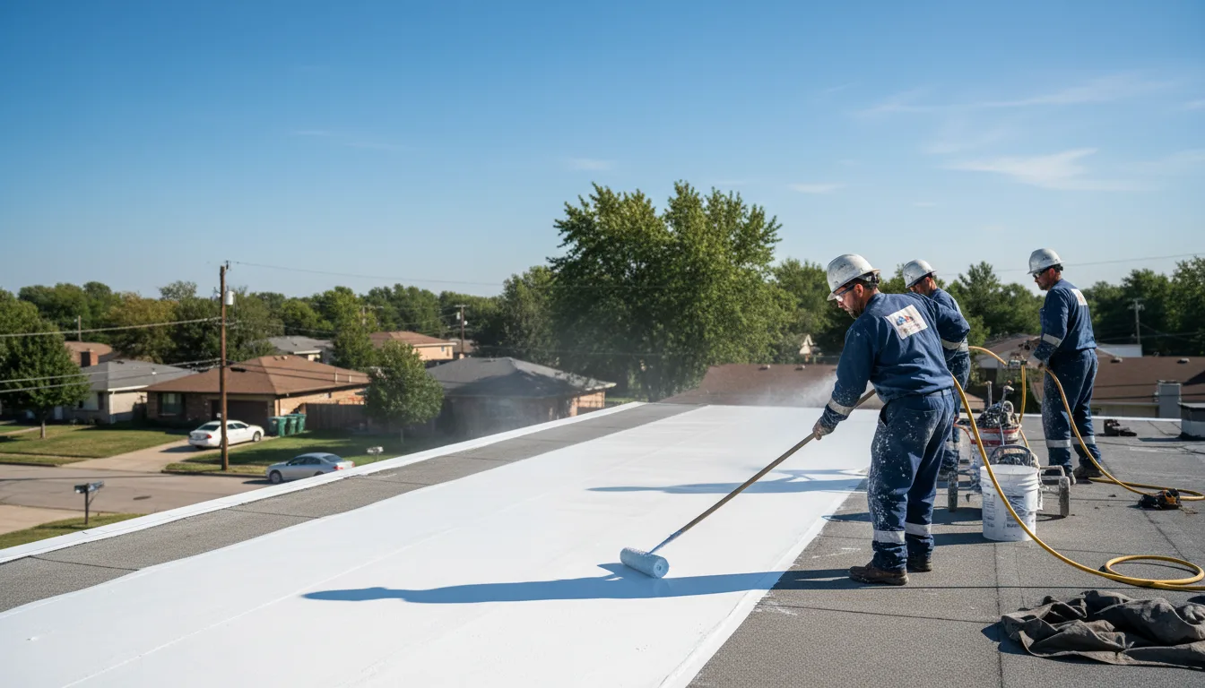 Commercial roof coating in Olive Branch, IL near me